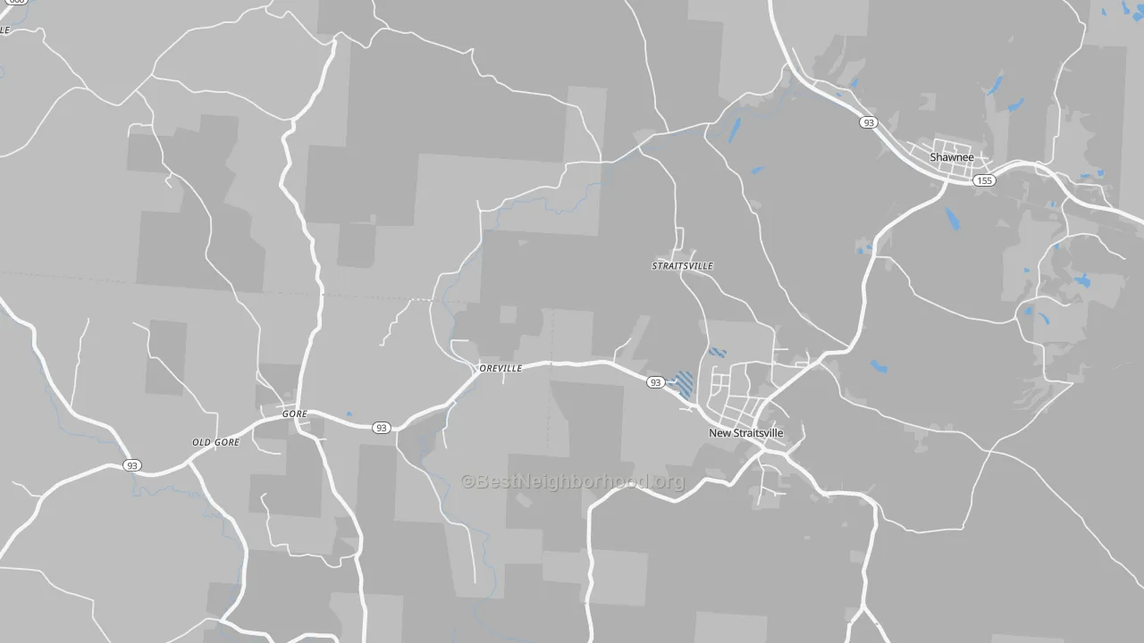 Transit Grade map of Oreville, OH