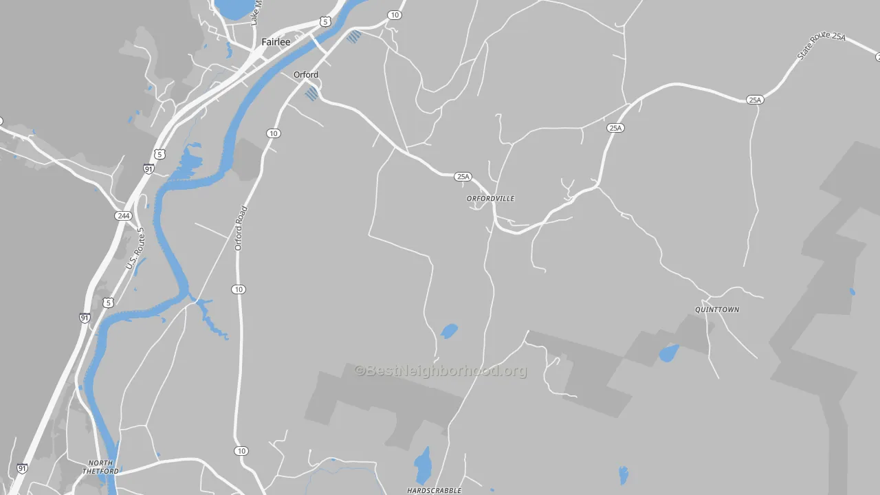 Transit Grade map of Orfordville, NH