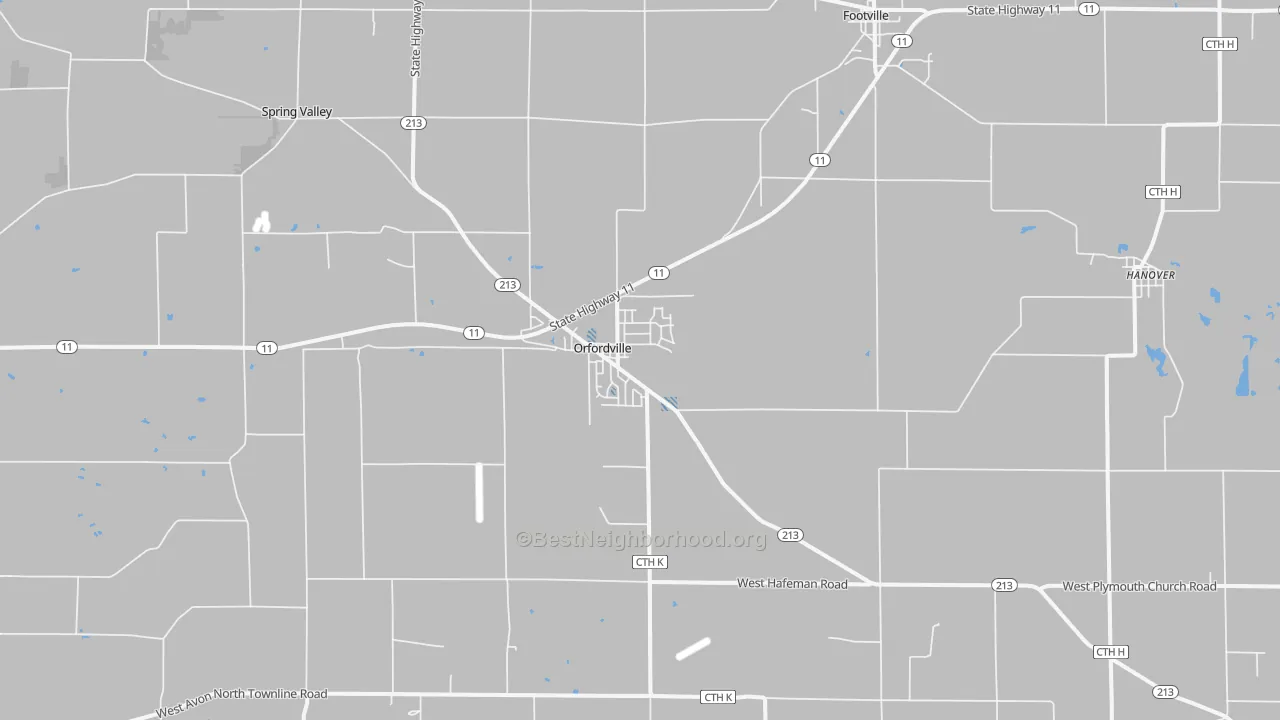 Transit Grade map of Orfordville, WI