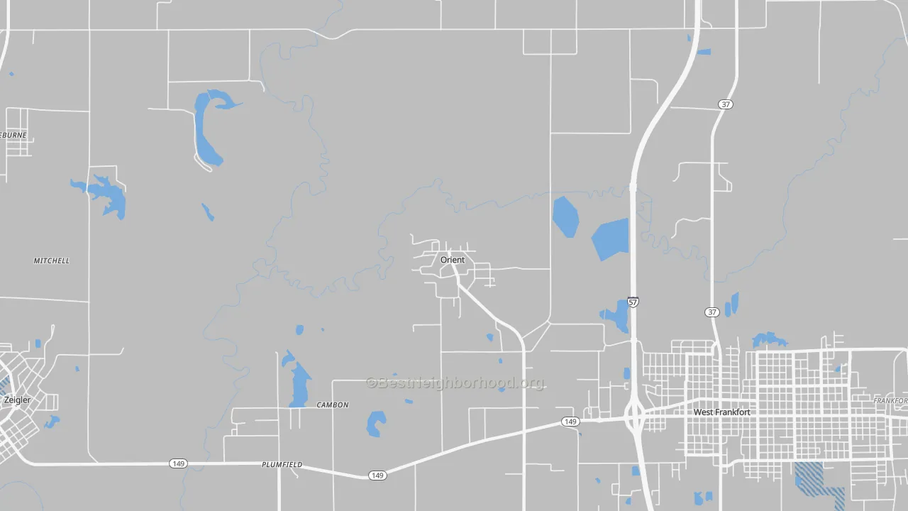 Transit Grade map of Orient, IL