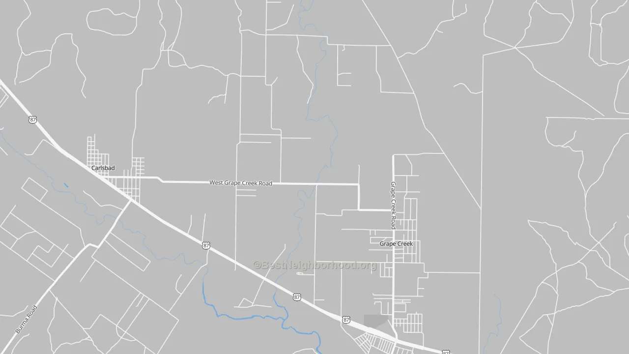 Transit Grade map of Orient, TX