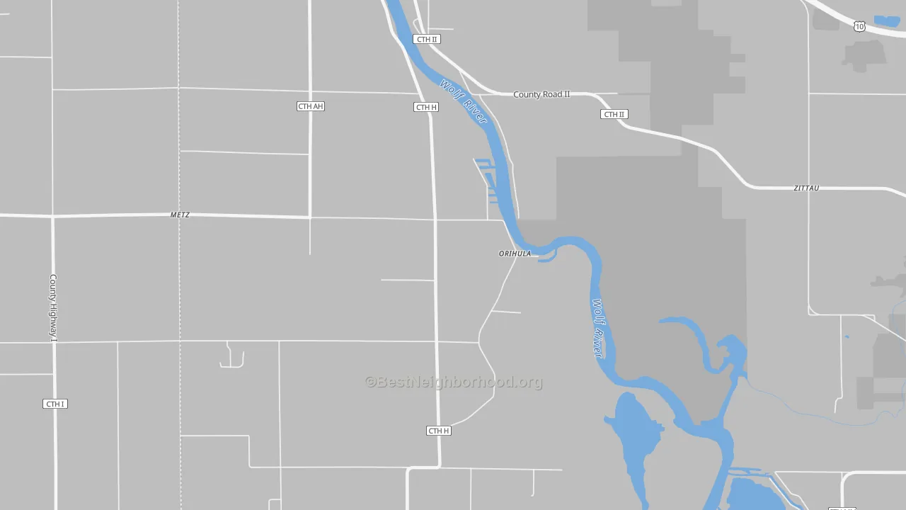 Transit Grade map of Orihula, WI