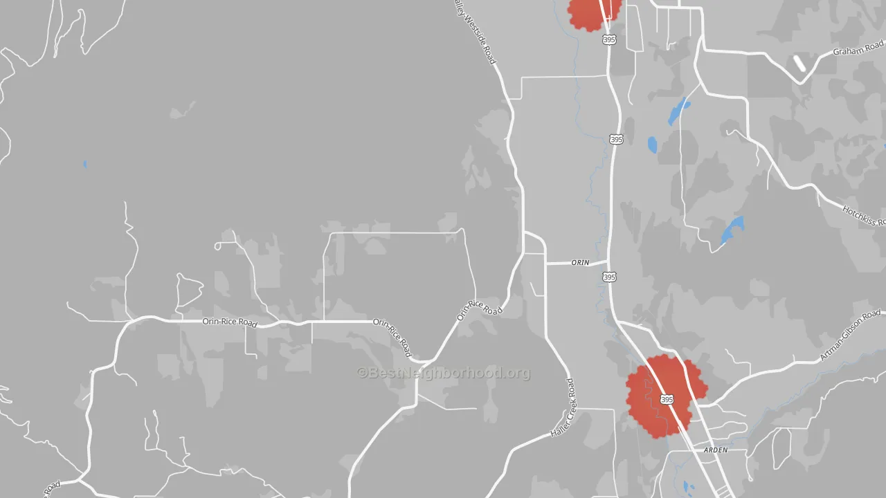 Transit Grade map of Orin, WA