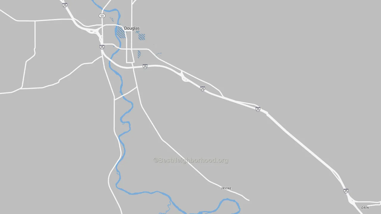 Transit Grade map of Orin, WY