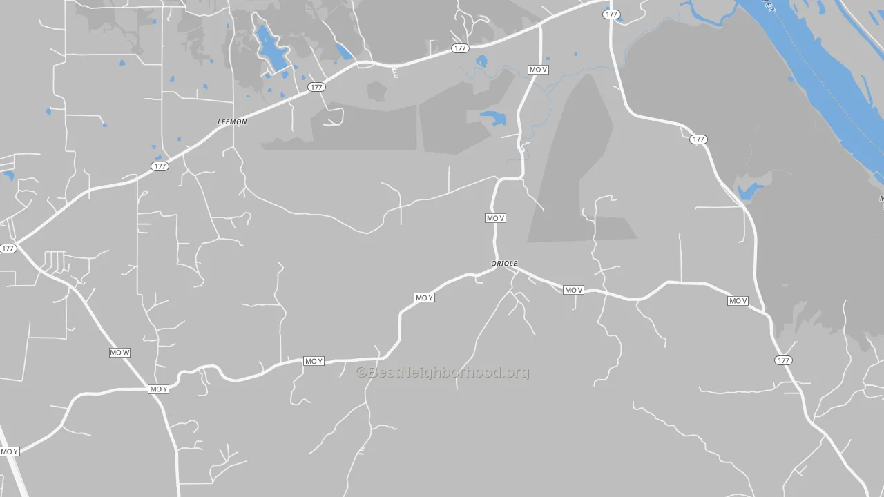 Transit Grade map of Oriole, MO