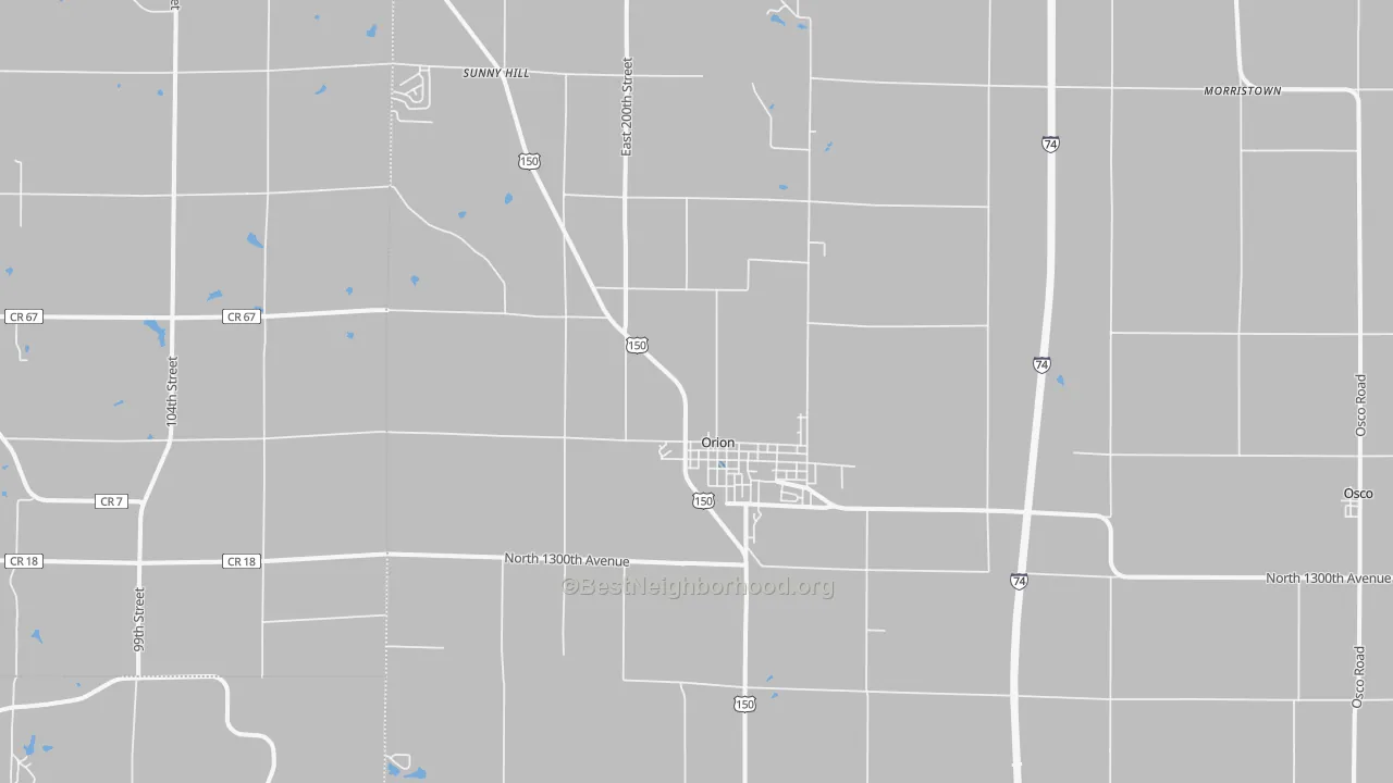 Transit Grade map of Orion, IL