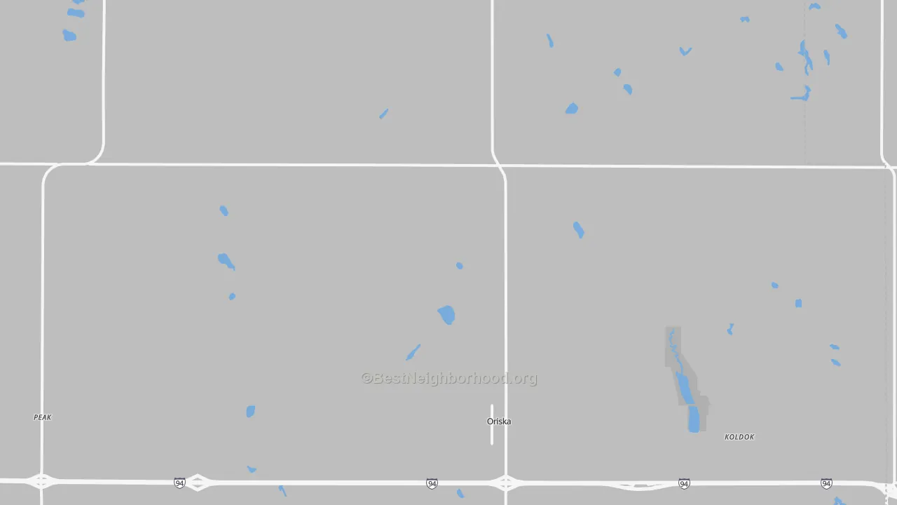 Transit Grade map of Oriska, ND