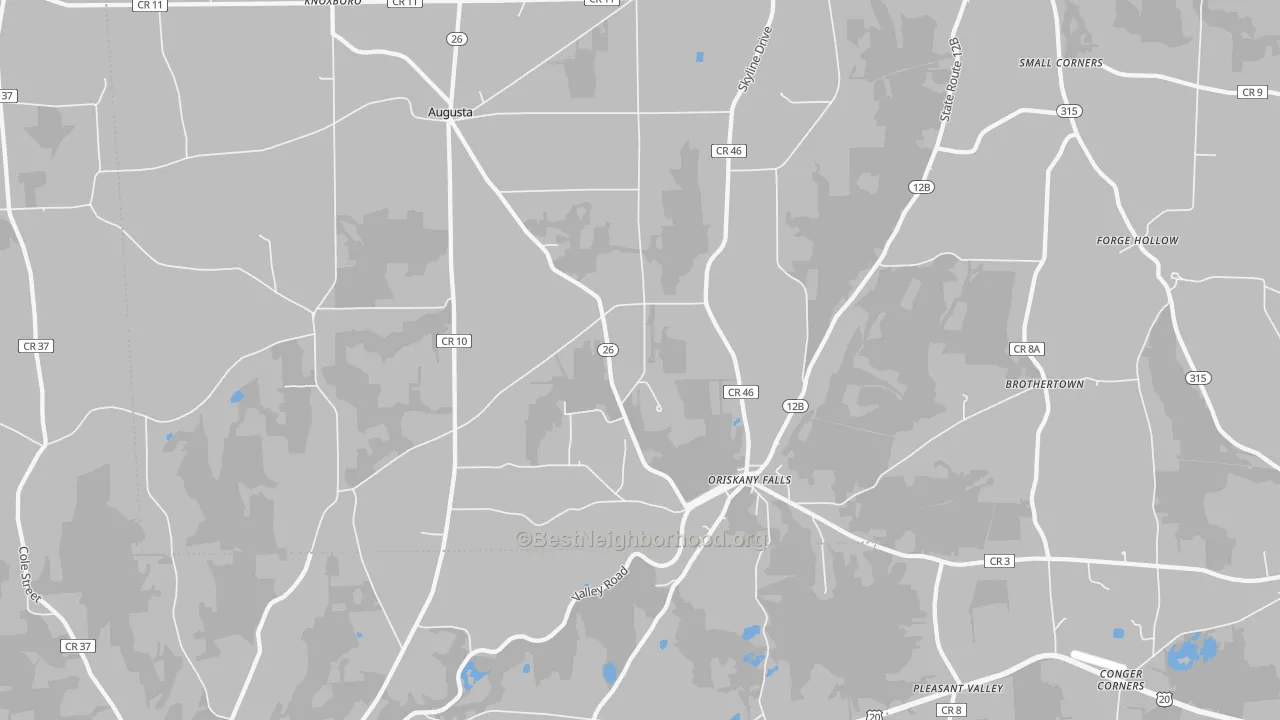 Transit Grade map of Oriskany Falls, NY