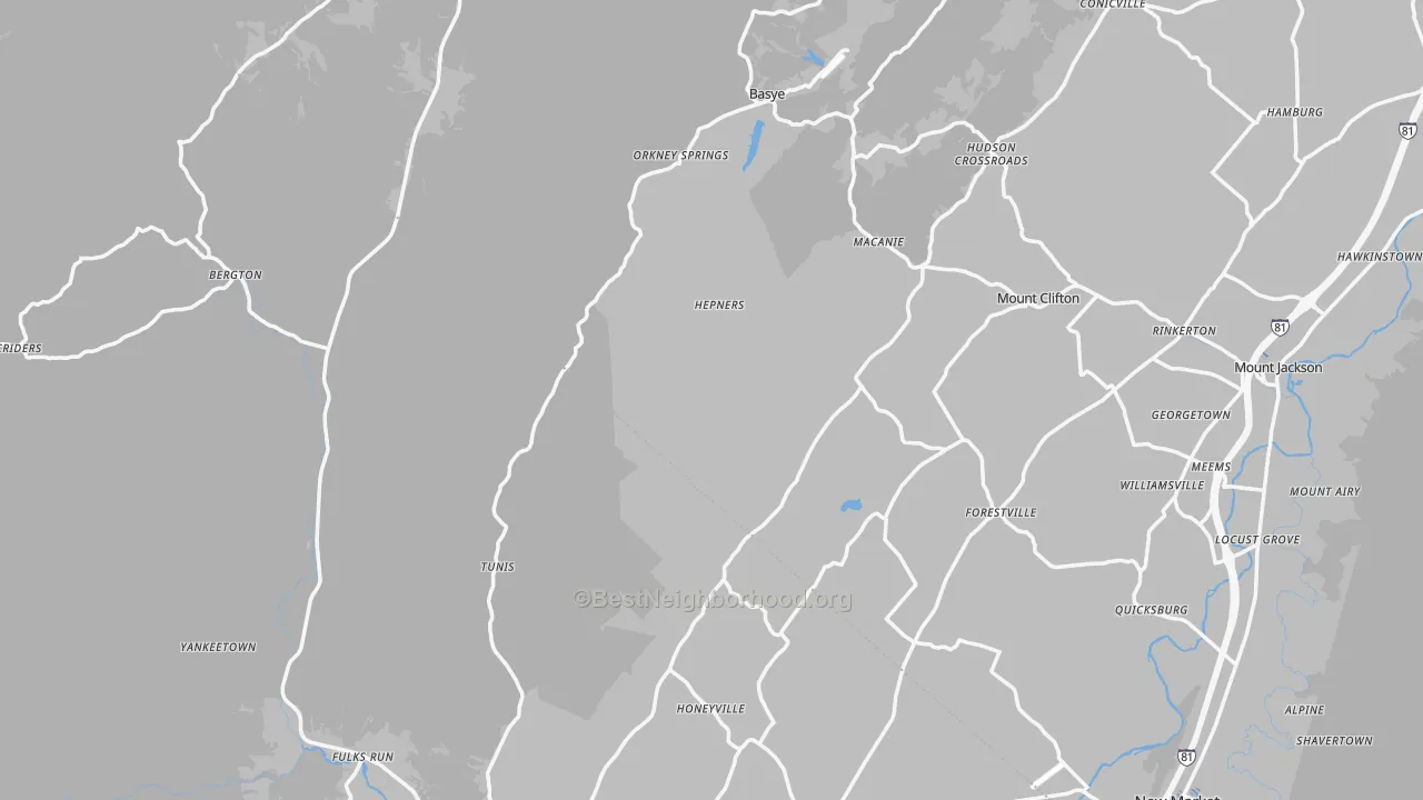 Transit Grade map of Orkney Springs, VA