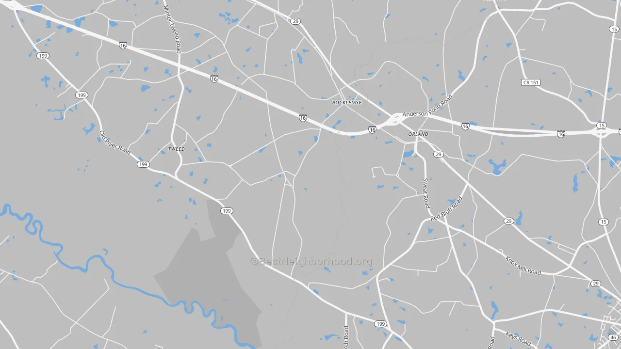 Transit Grade map of Orland, GA