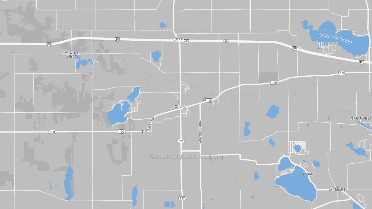 Transit Grade map of Orland, IN