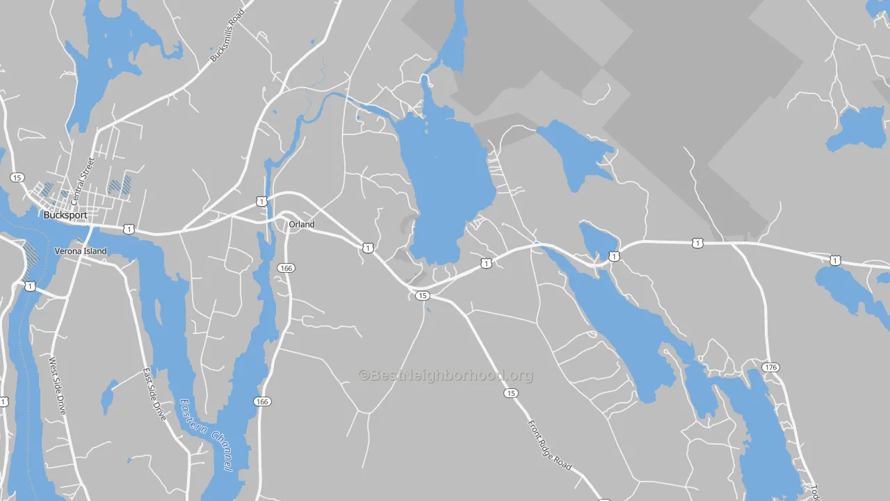 Transit Grade map of Orland, ME