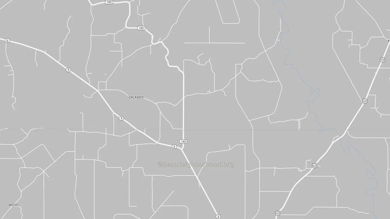 Transit Grade map of Orlando, AR