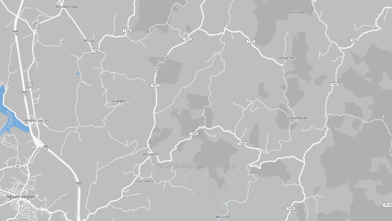 Transit Grade map of Orlando, KY