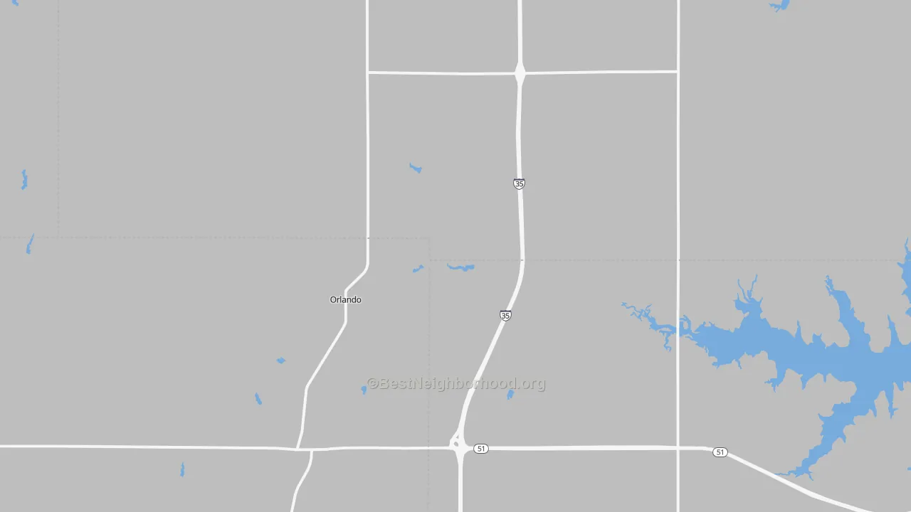 Transit Grade map of Orlando, OK