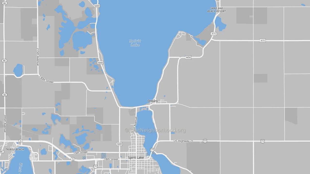 Transit Grade map of Orleans, IA