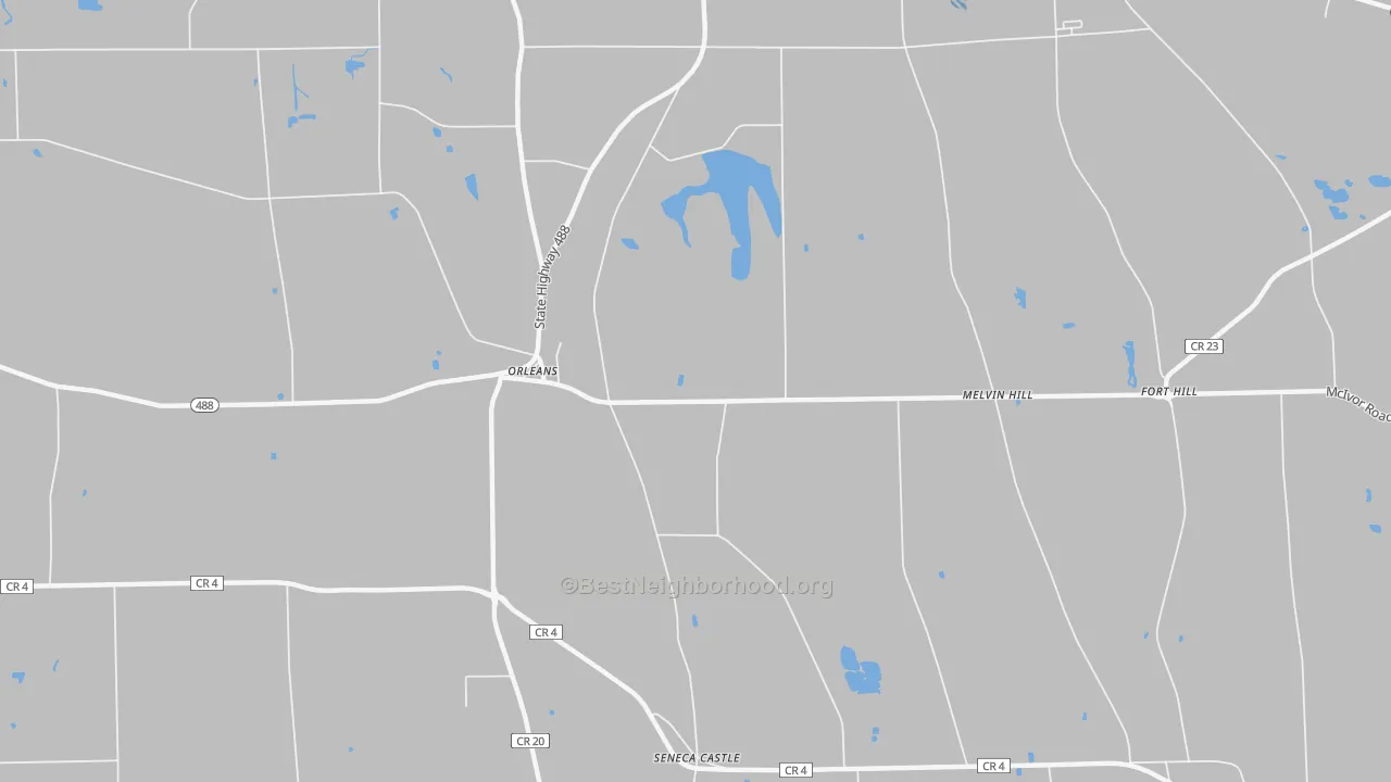 Transit Grade map of Orleans, NY