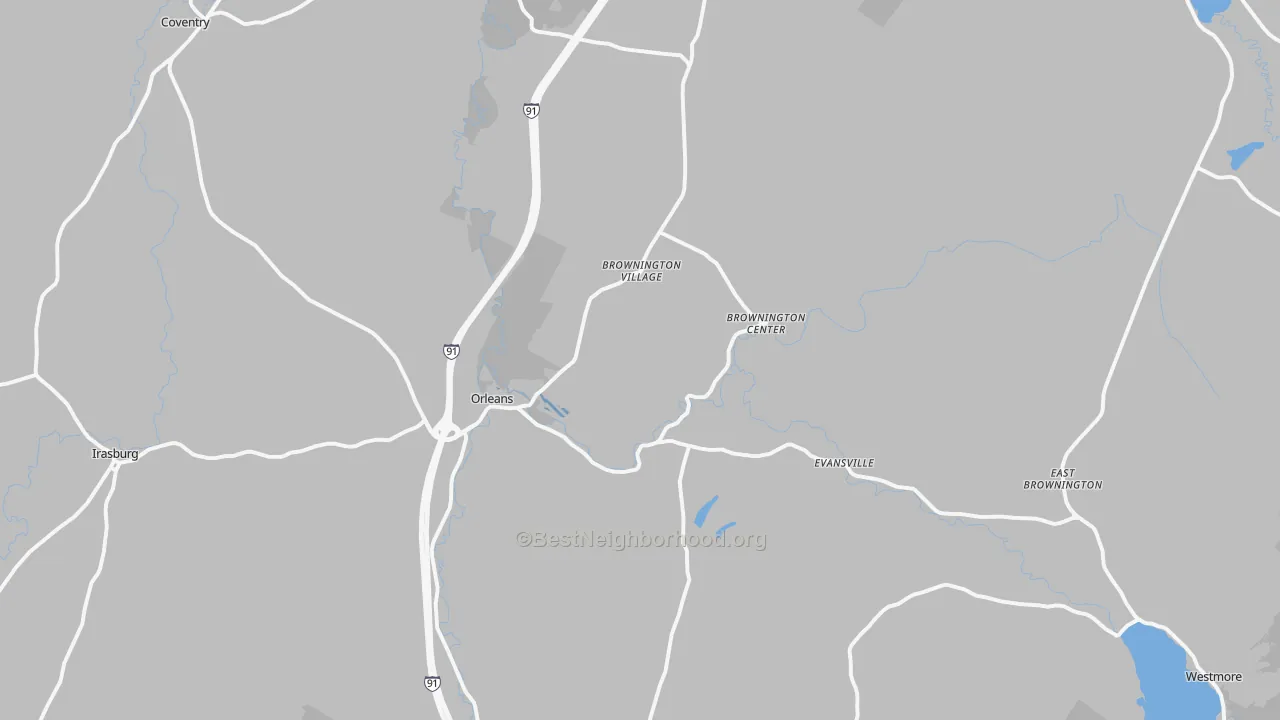 Transit Grade map of Orleans, VT