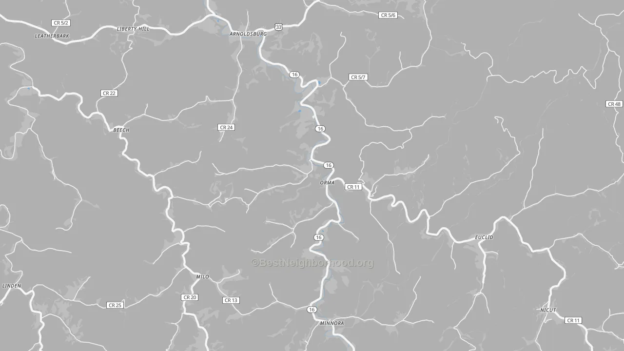 Transit Grade map of Orma, WV