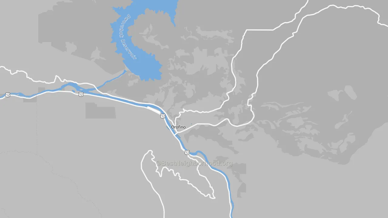 Transit Grade map of Orofino, ID