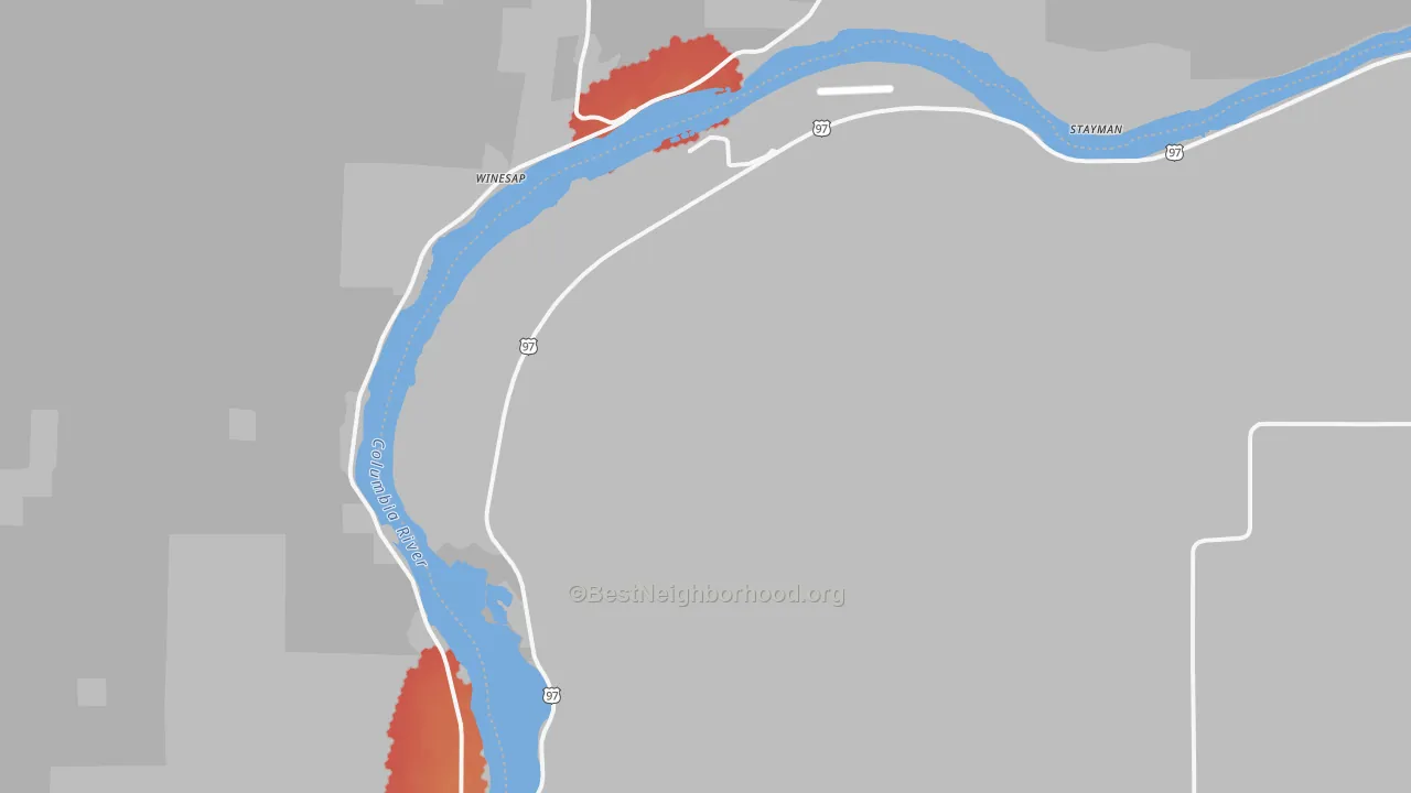 Transit Grade map of Orondo, WA