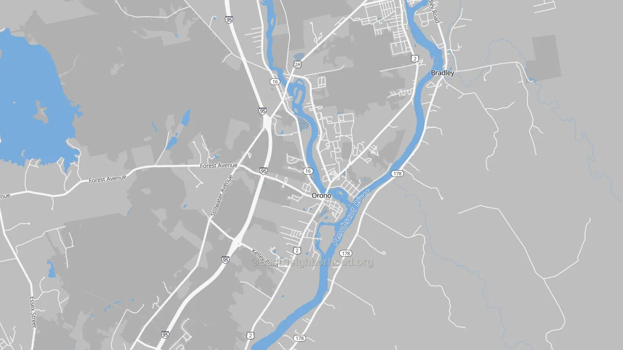 Transit Grade map of Orono, ME