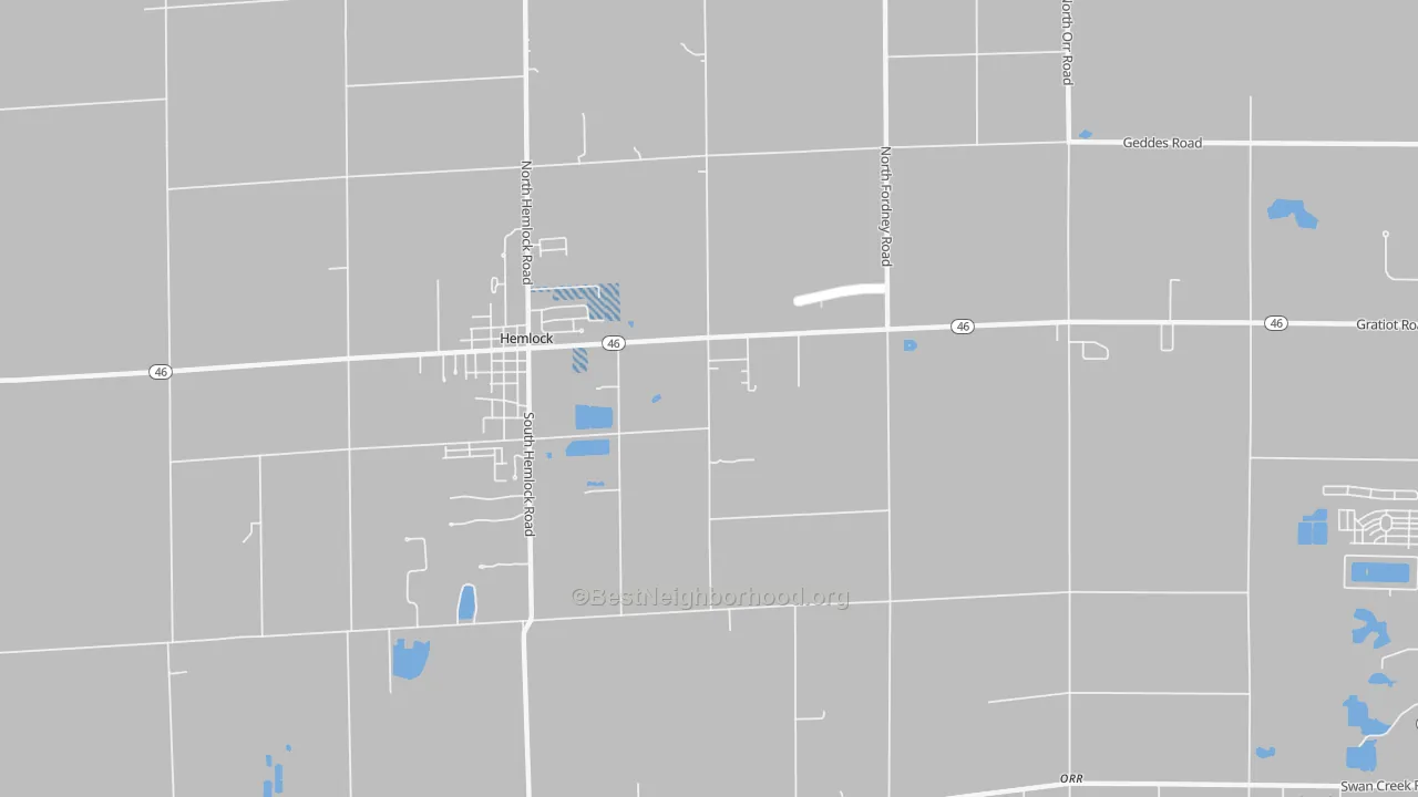 Transit Grade map of Orr, MI