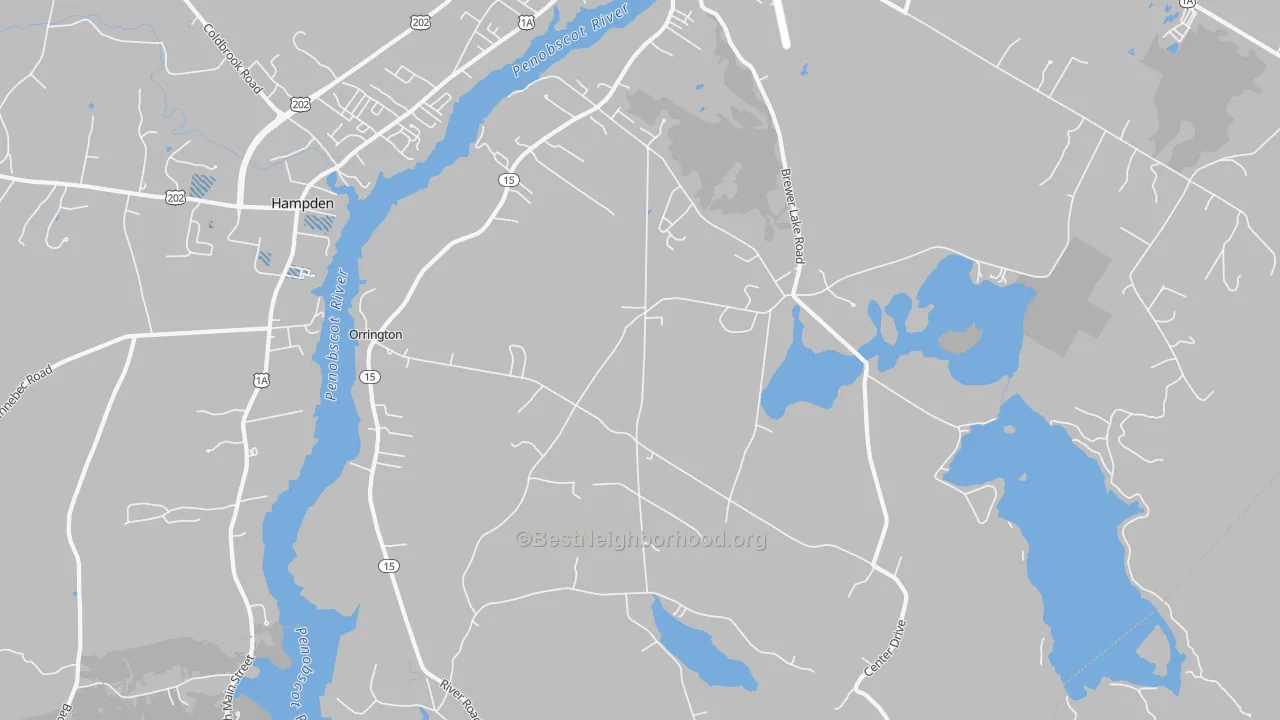 Transit Grade map of Orrington, ME
