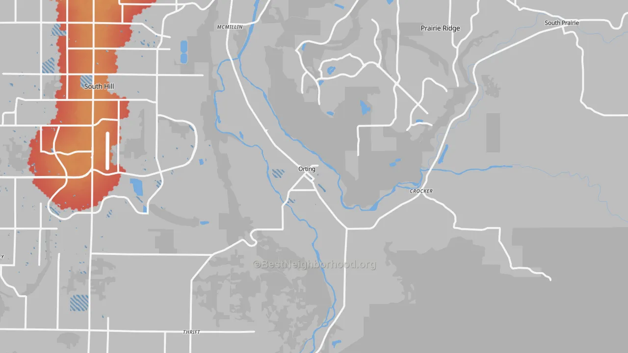 Transit Grade map of Orting, WA