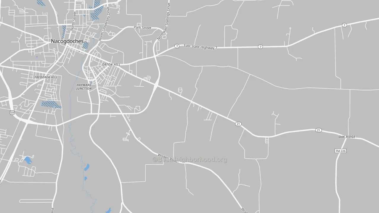 Transit Grade map of Orton Hill, TX