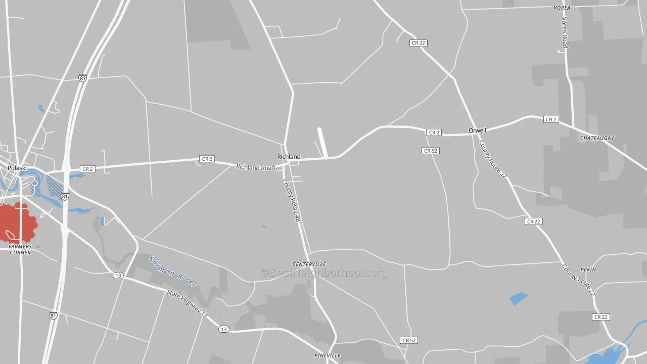 Transit Grade map of Orwell, NY