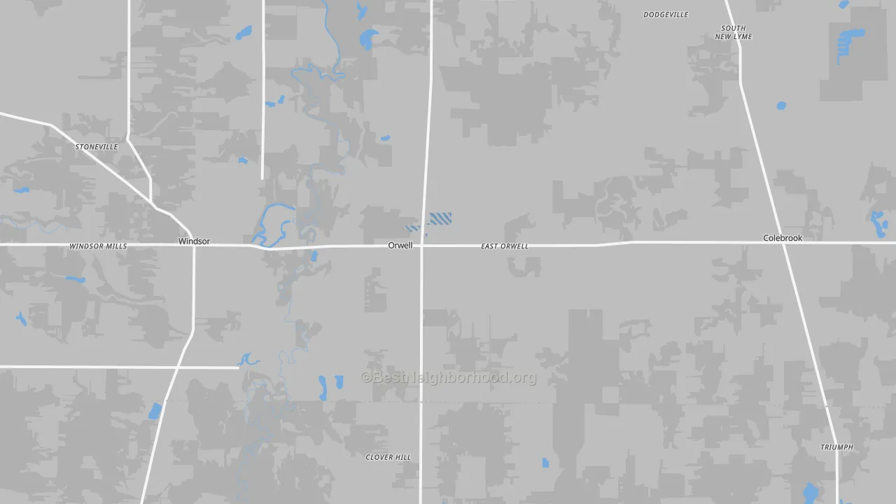 Transit Grade map of Orwell, OH