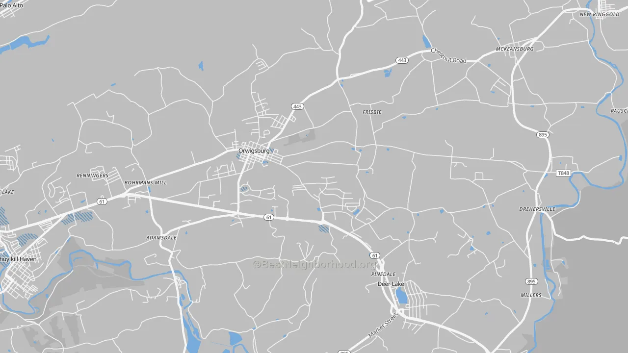 Transit Grade map of Orwigsburg, PA