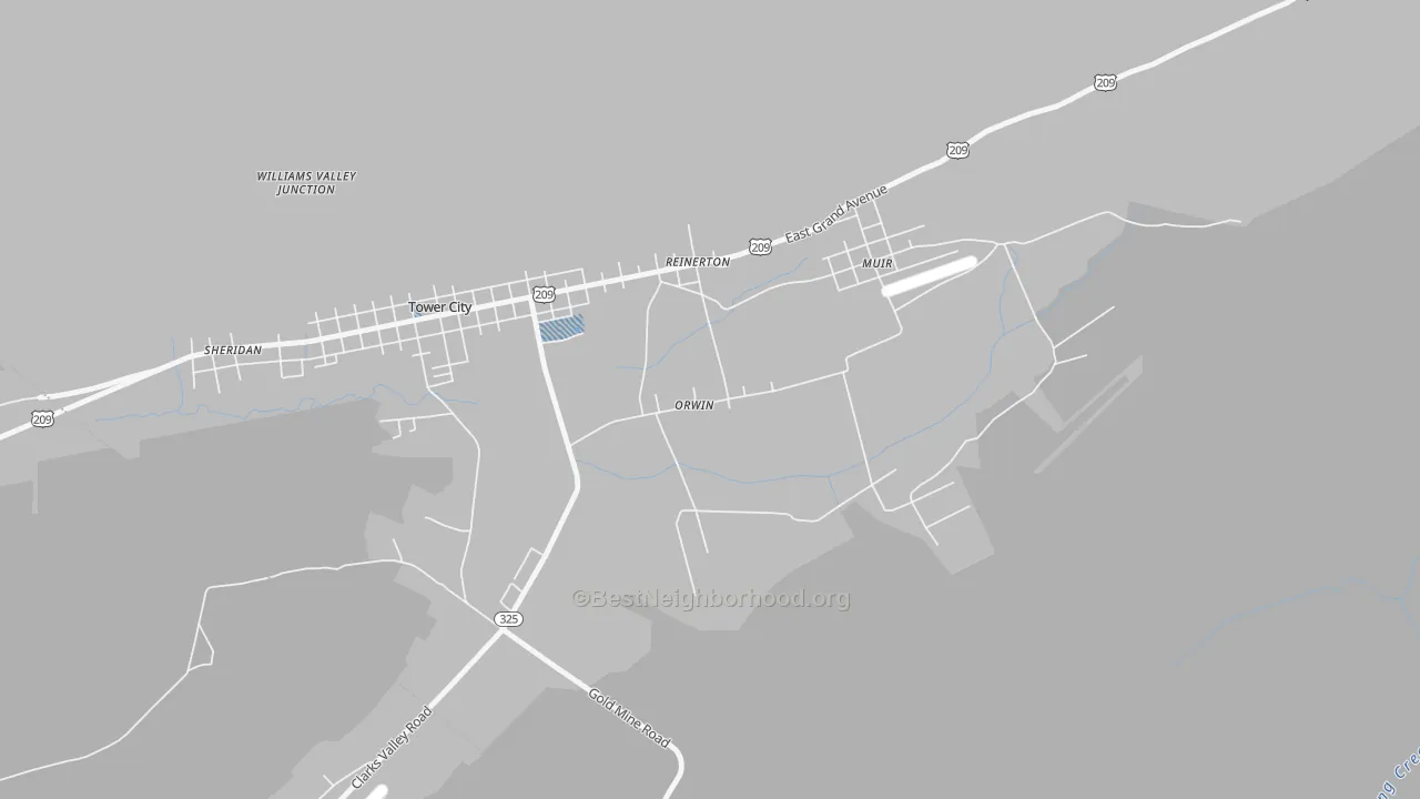 Transit Grade map of Orwin, PA