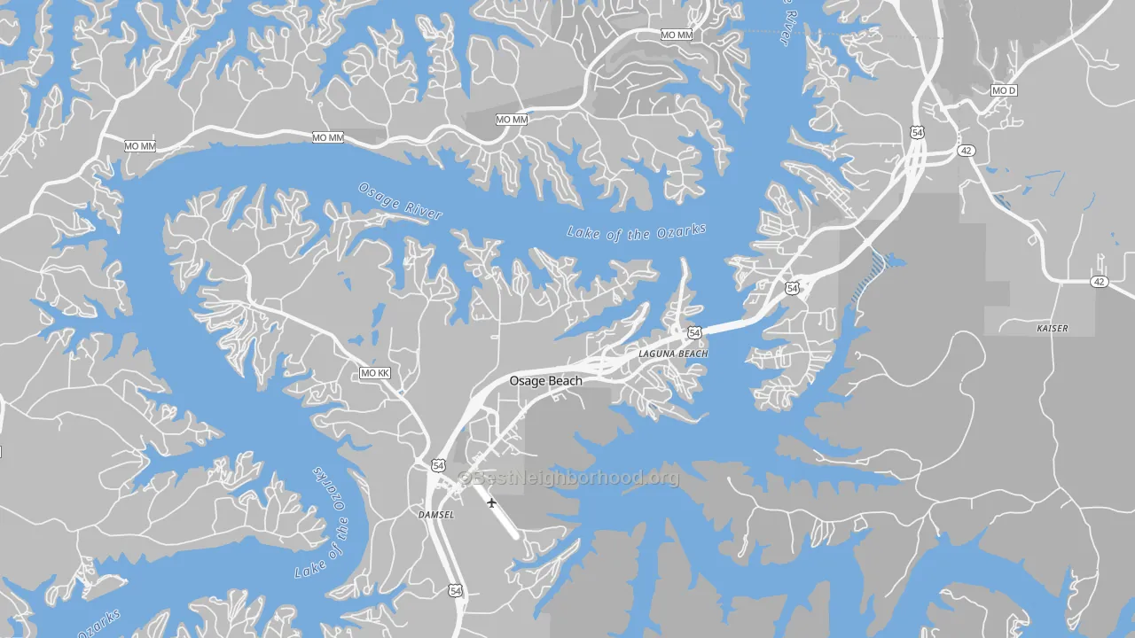 Transit Grade map of Osage Beach, MO