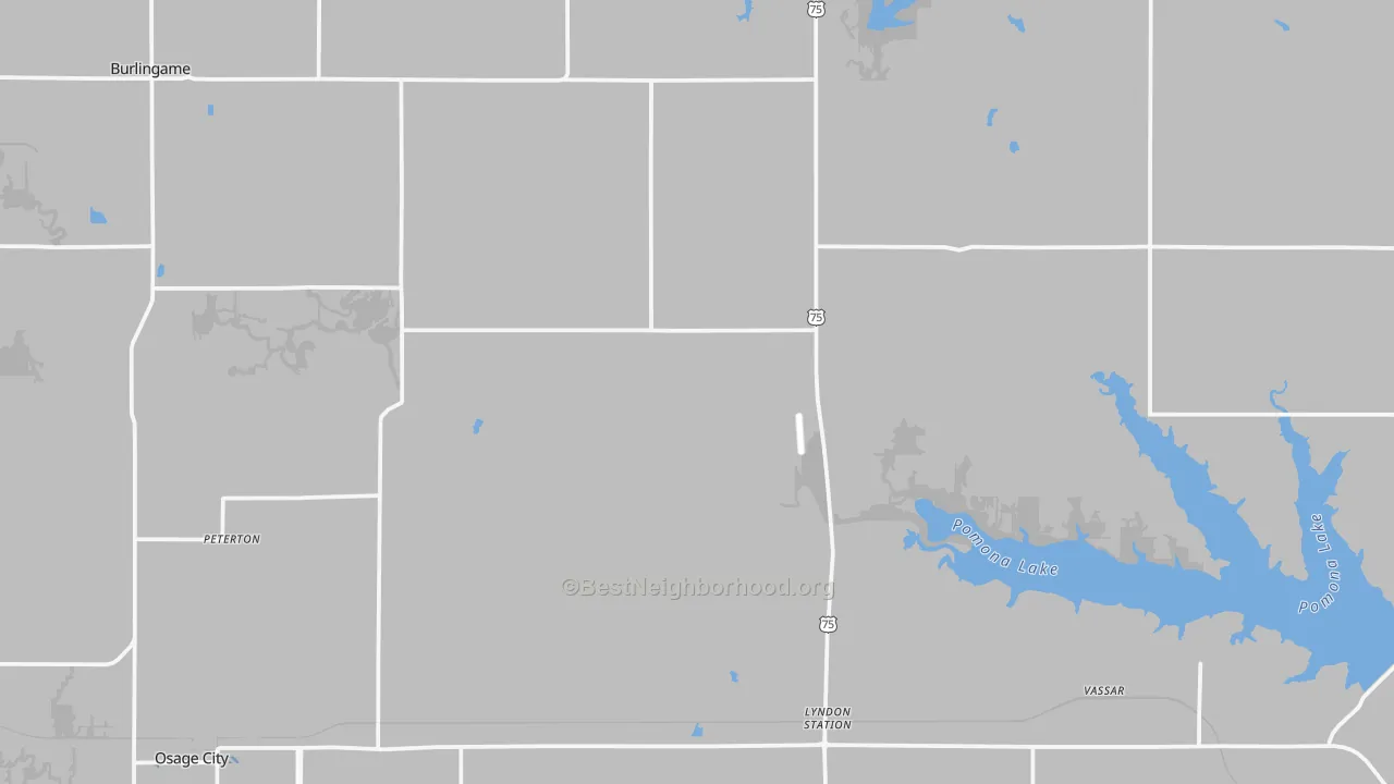 Transit Grade map of Osage County, KS