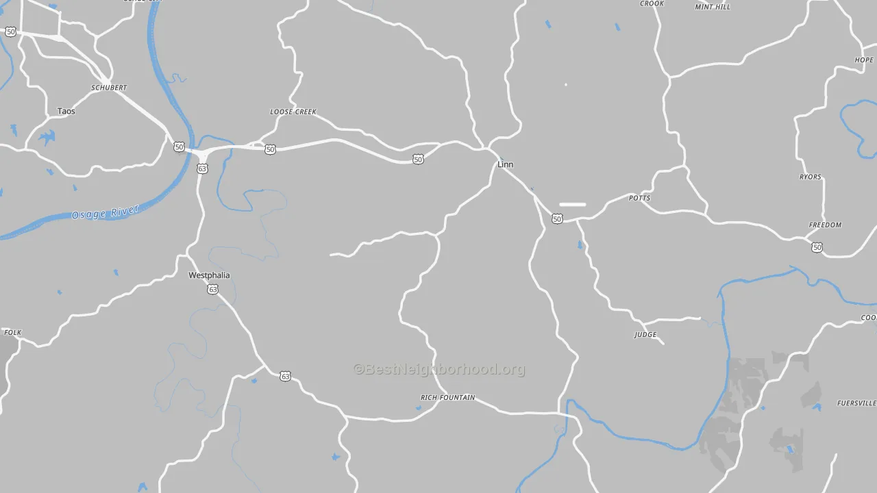 Transit Grade map of Osage County, MO