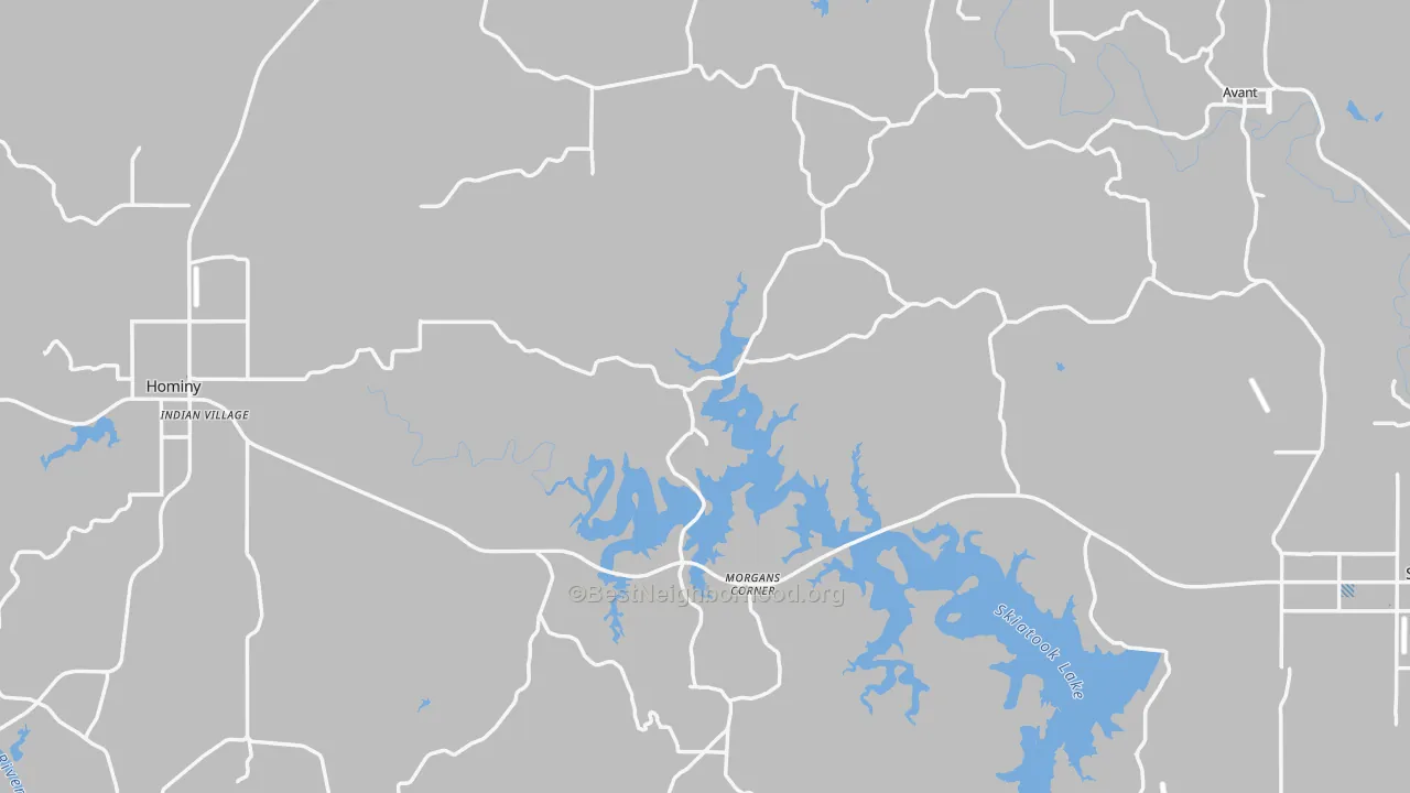 Transit Grade map of Osage County, OK