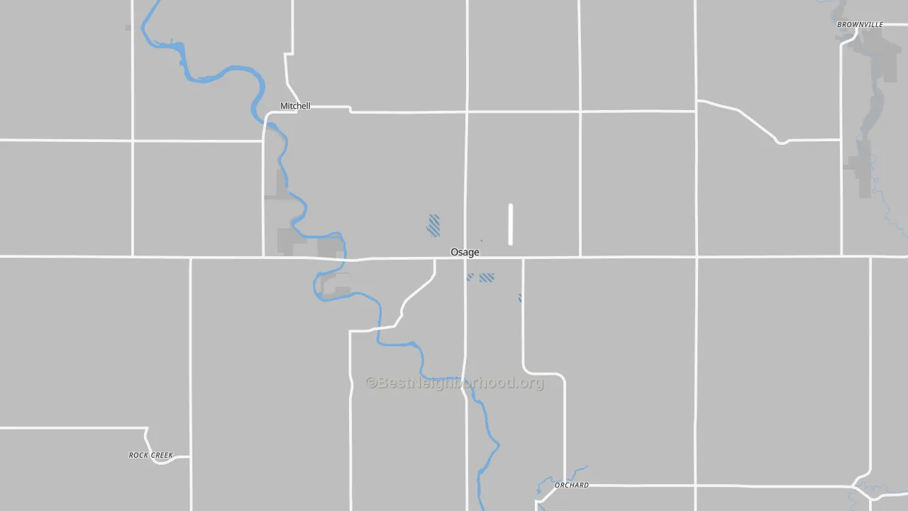 Transit Grade map of Osage, IA