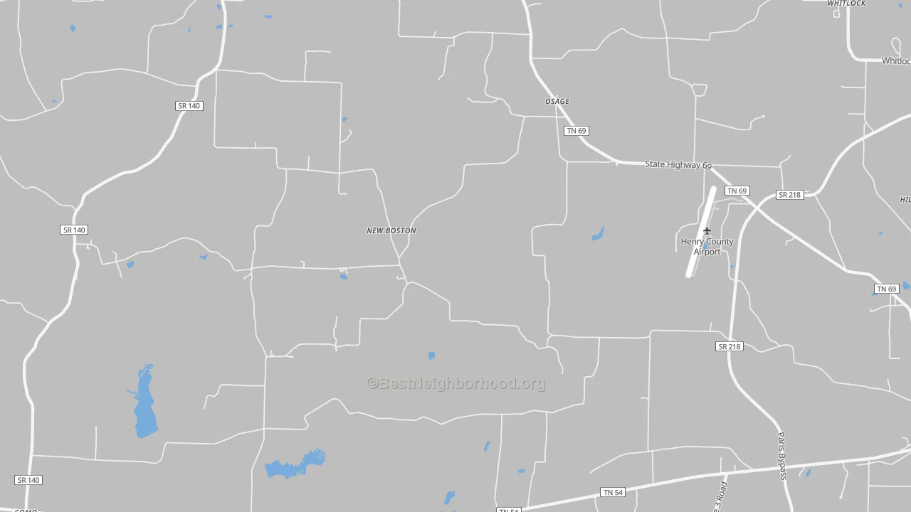 Transit Grade map of Osage, TN