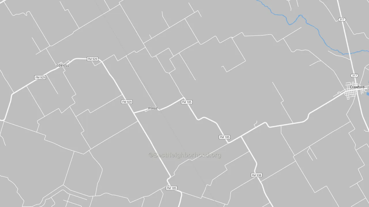 Transit Grade map of Osage, TX