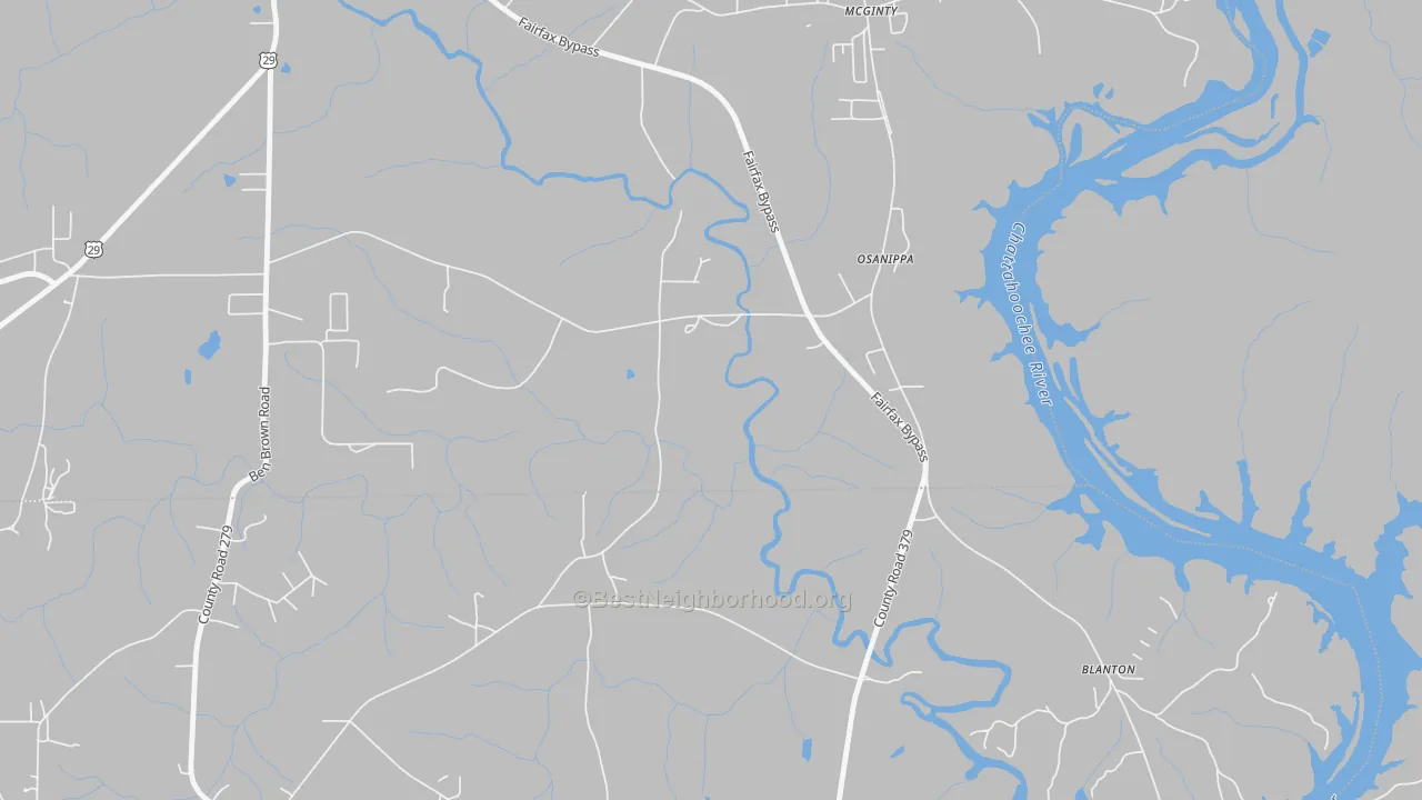 Transit Grade map of Osanippa, AL