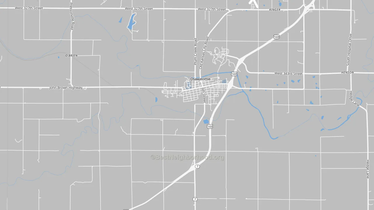 Transit Grade map of Osawatomie, KS