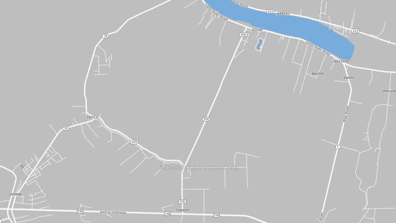 Transit Grade map of Oscar, LA