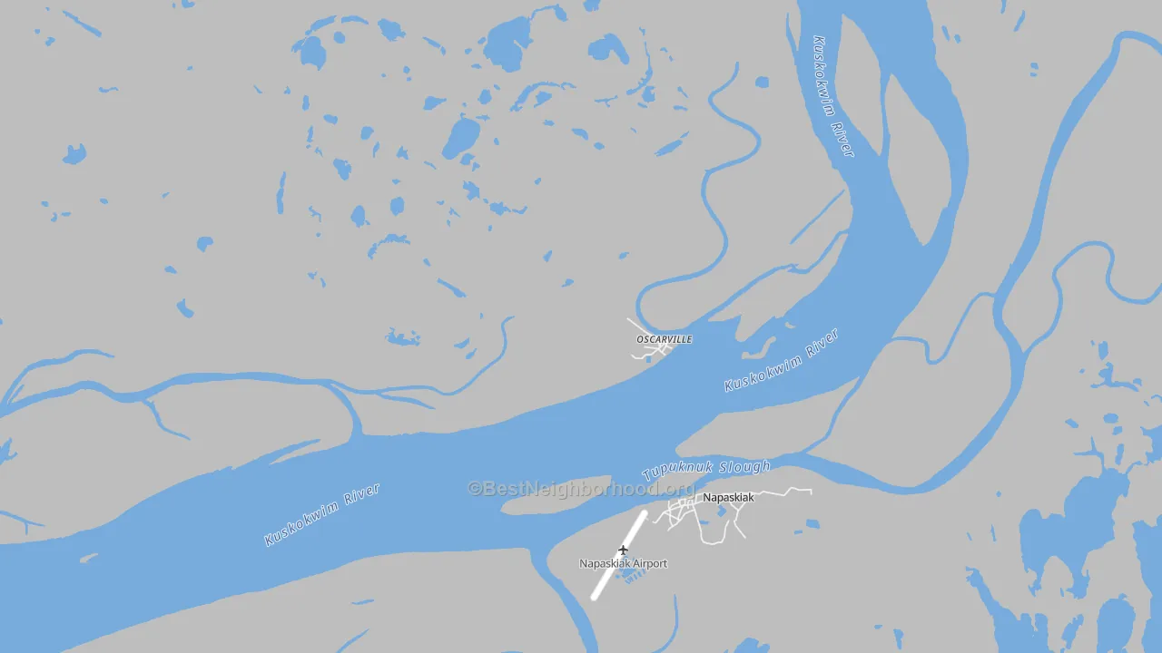 Transit Grade map of Oscarville, AK
