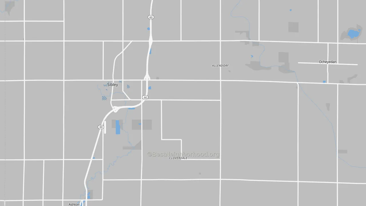 Transit Grade map of Osceola County, IA