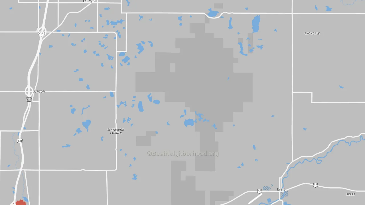 Transit Grade map of Osceola County, MI