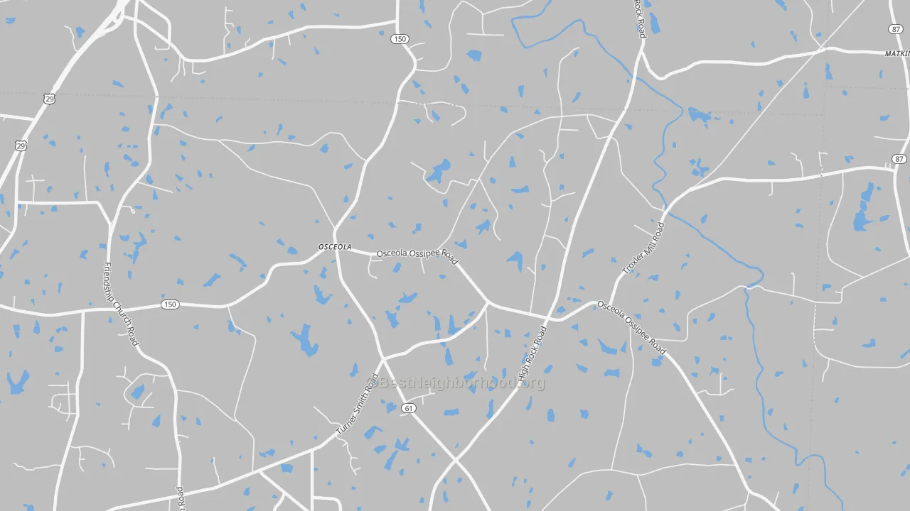 Transit Grade map of Osceola, NC