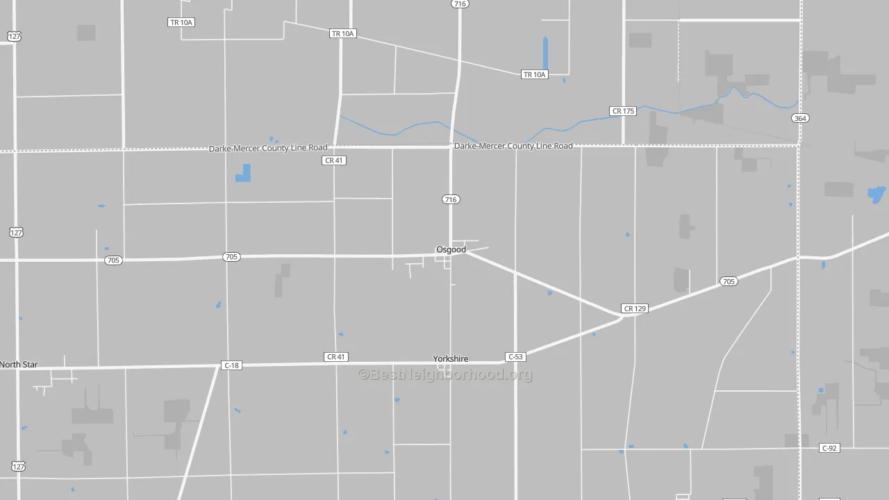 Transit Grade map of Osgood, OH