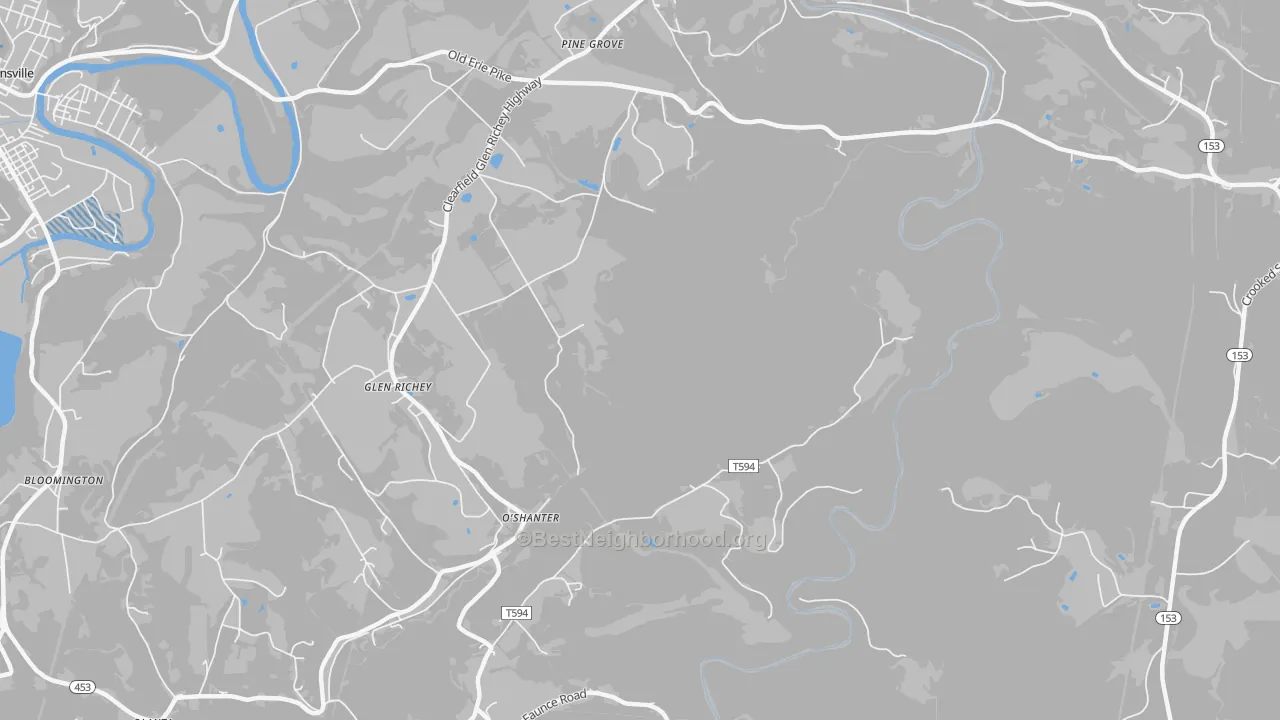 Transit Grade map of Oshanter, PA